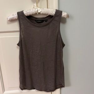 Gray Athleta Tank with cutout XS